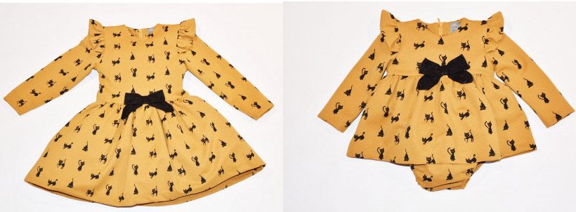 Girl cats dress by Mon Petit Bombon